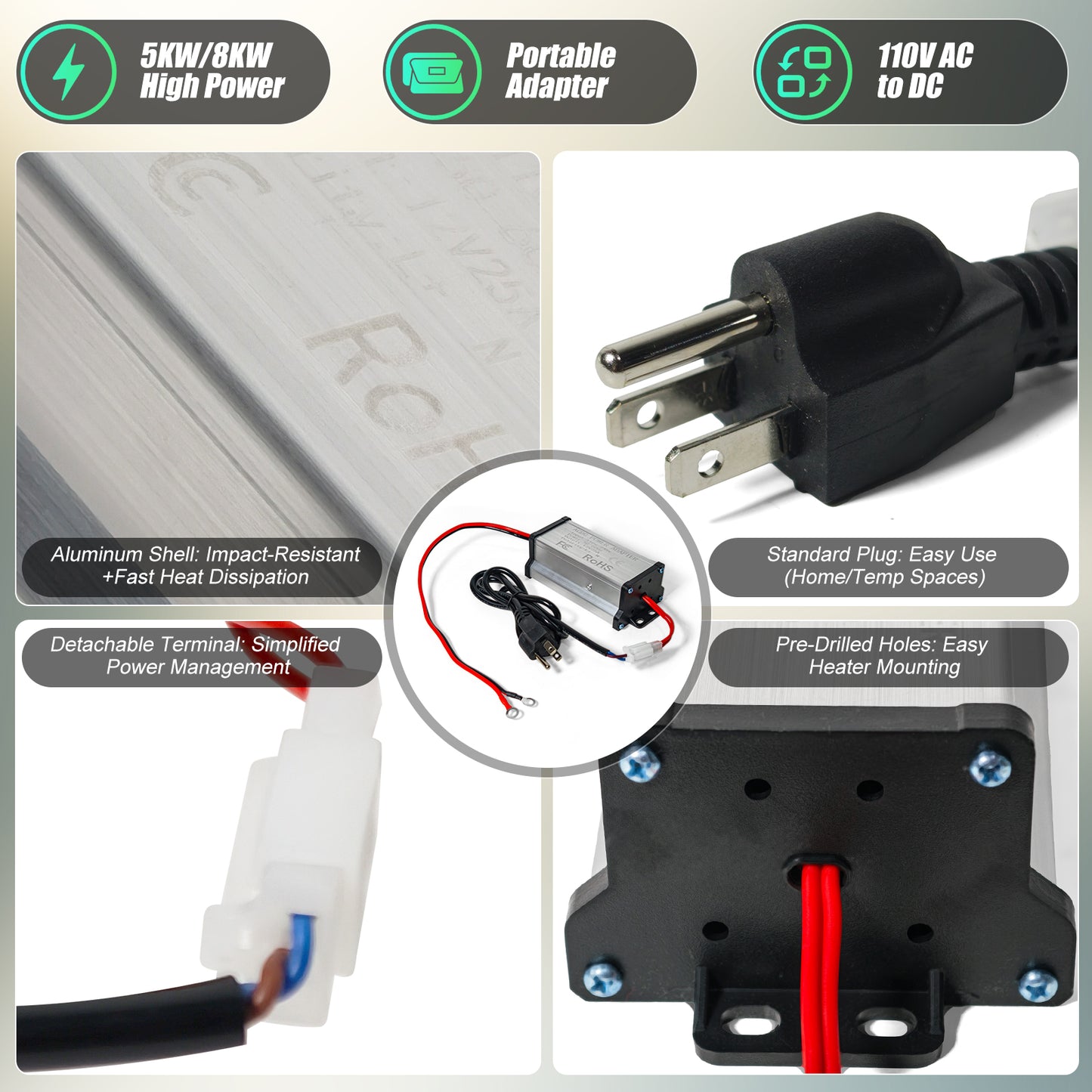 Diesel Heater Power Converter 110V to 12V