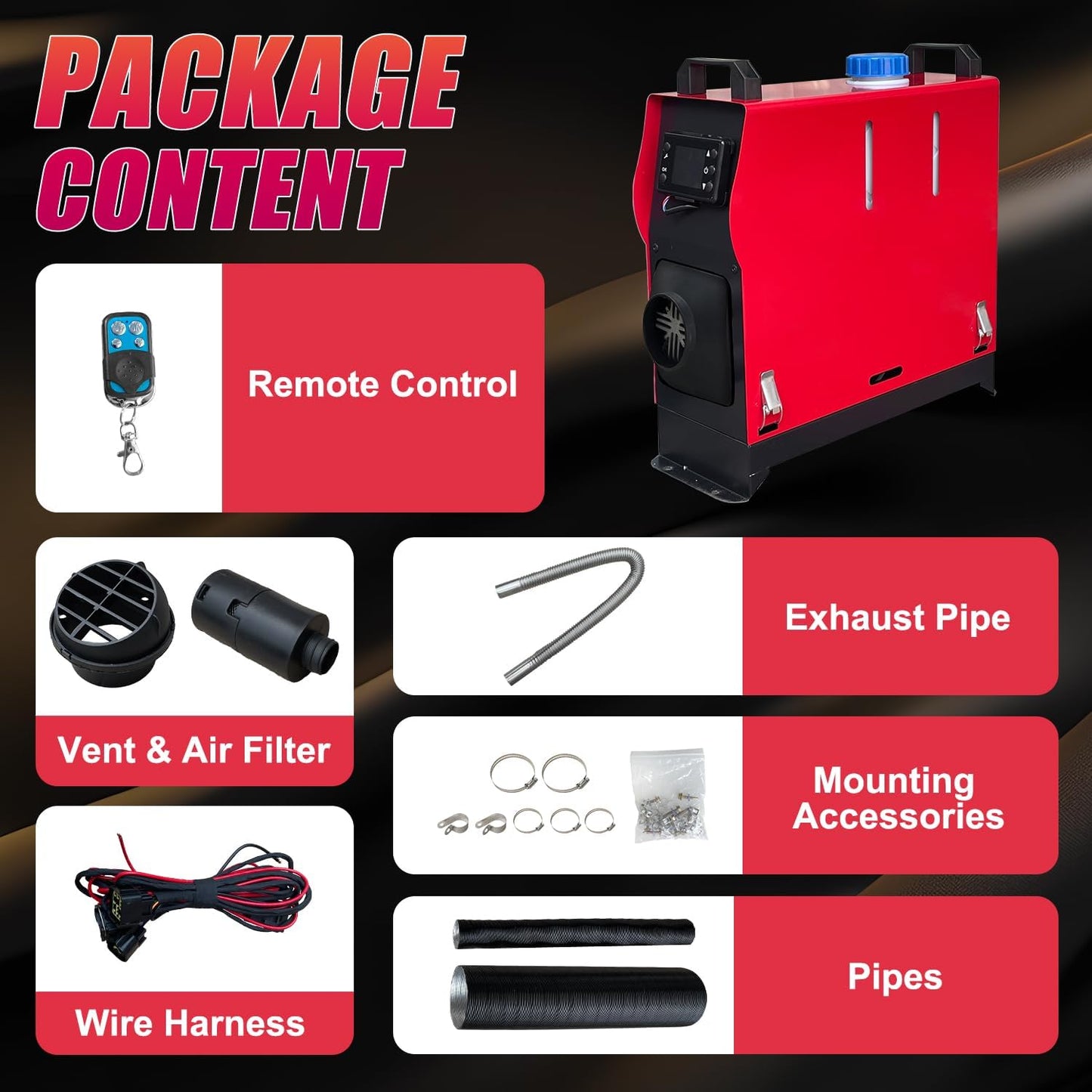 Triclicks Diesel Air Heater All in One 12V 5KW Parking Heater Diesel