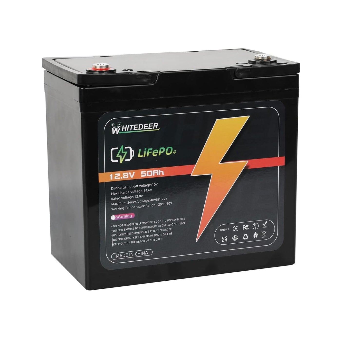 12V 50Ah LiFePO4 Battery 50A Deep Cycles BMS Rechargeable Lithium Battery