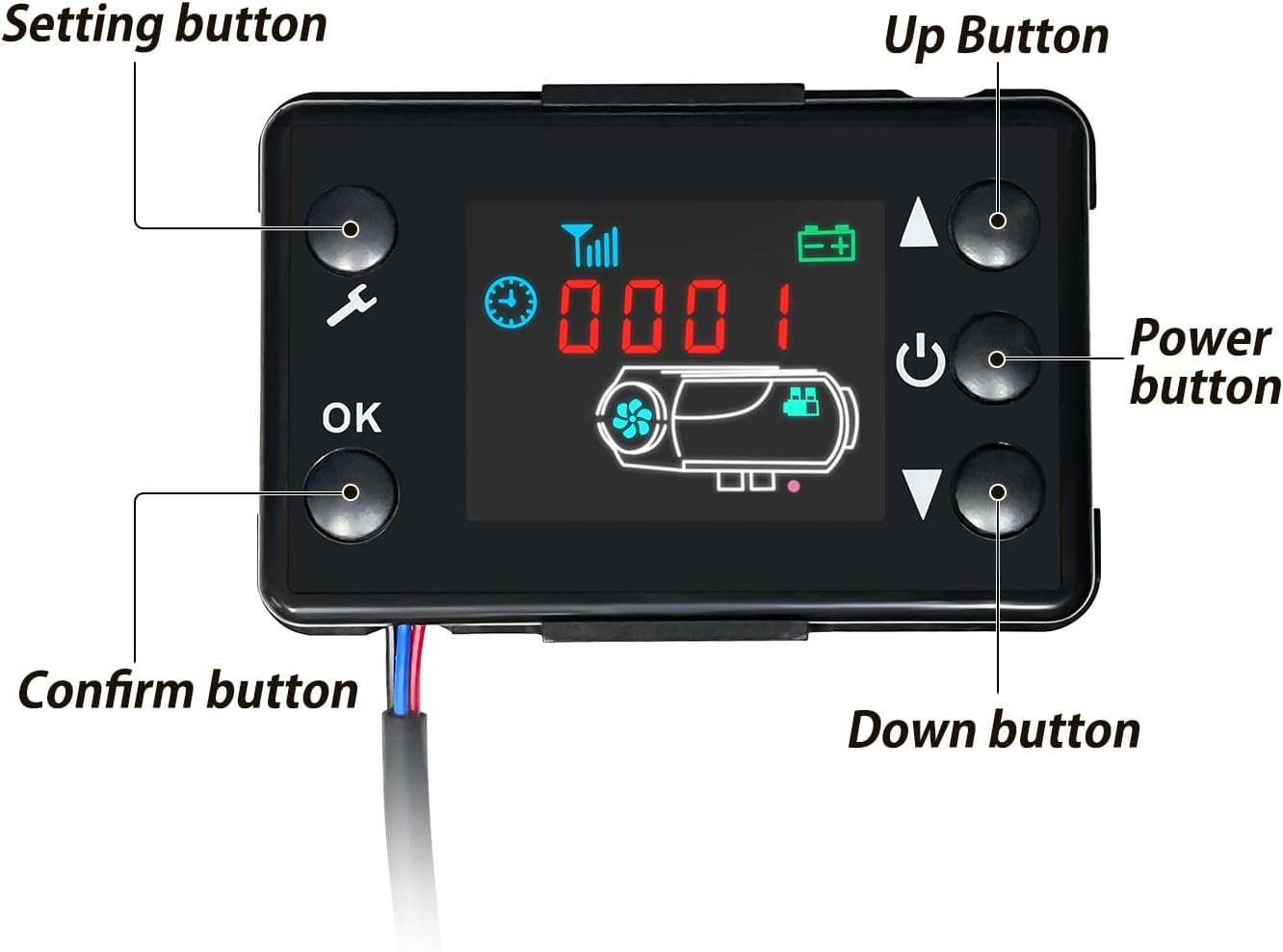 12V Diesel Heater LCD Switch Controller