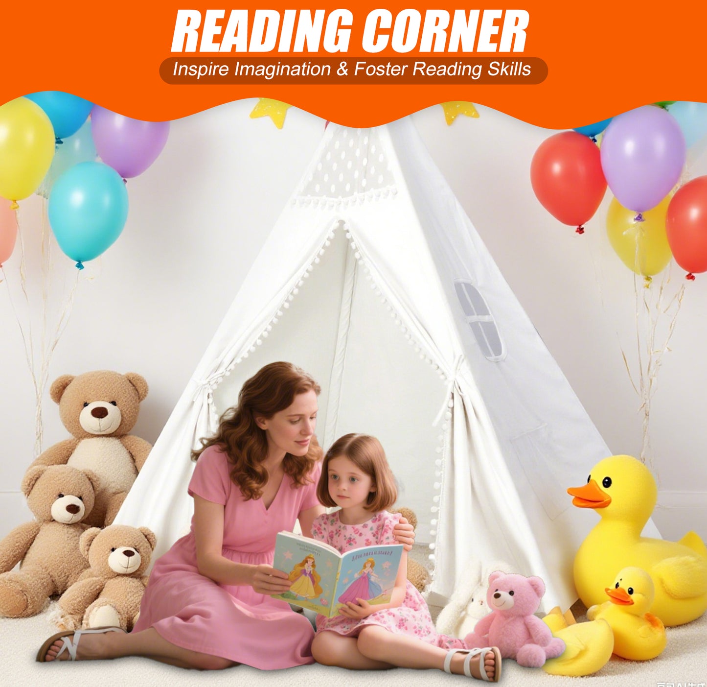 Triclicks Kids Teepee Play Tent Indian Children Wigwam Tipi Play House