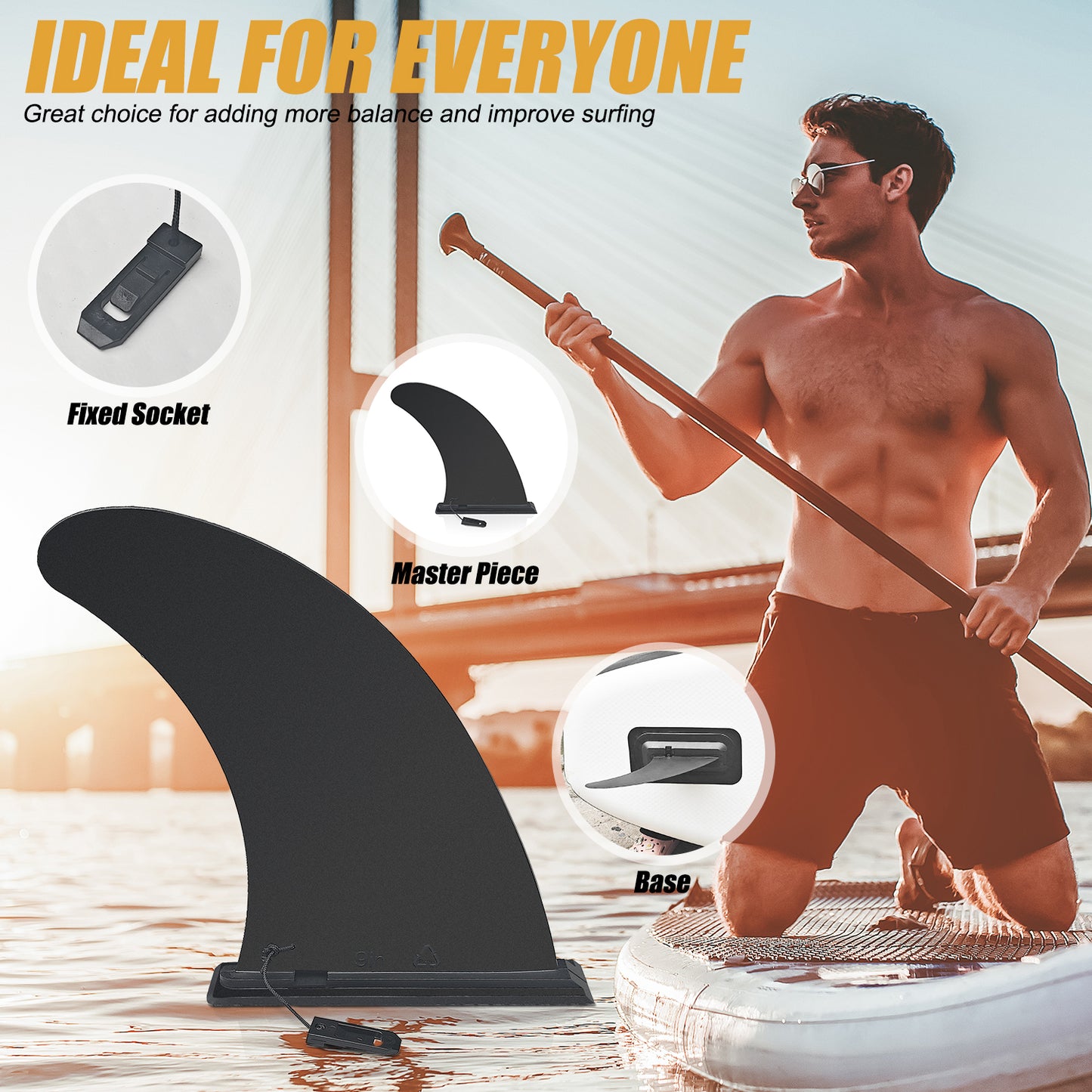 9" Removable SUP Center Fin