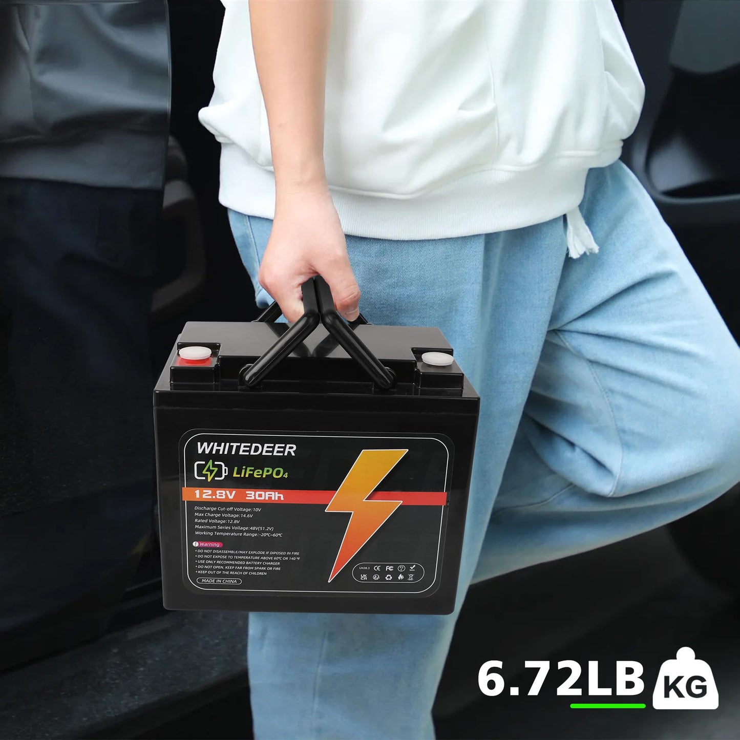 12V 30Ah LiFePO4 Battery 30A Deep Cycles BMS Rechargeable Lithium Battery