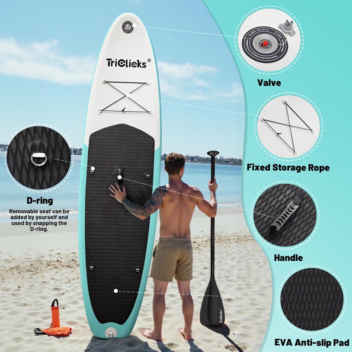 All-Round 10' Inflatable Stand Up Paddle Board