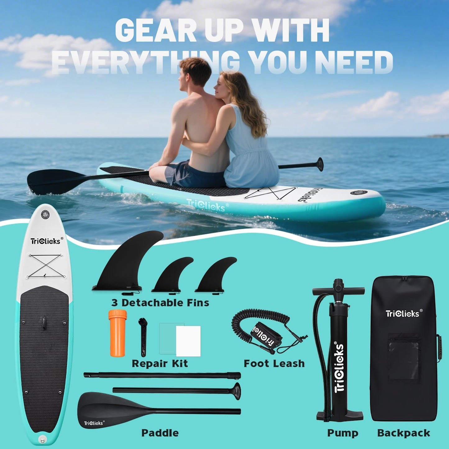 All-Round 10' Inflatable Stand Up Paddle Board