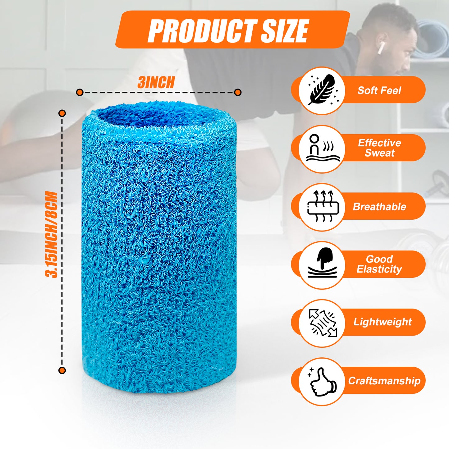 Triclicks 8 Pack Sports Wristbands