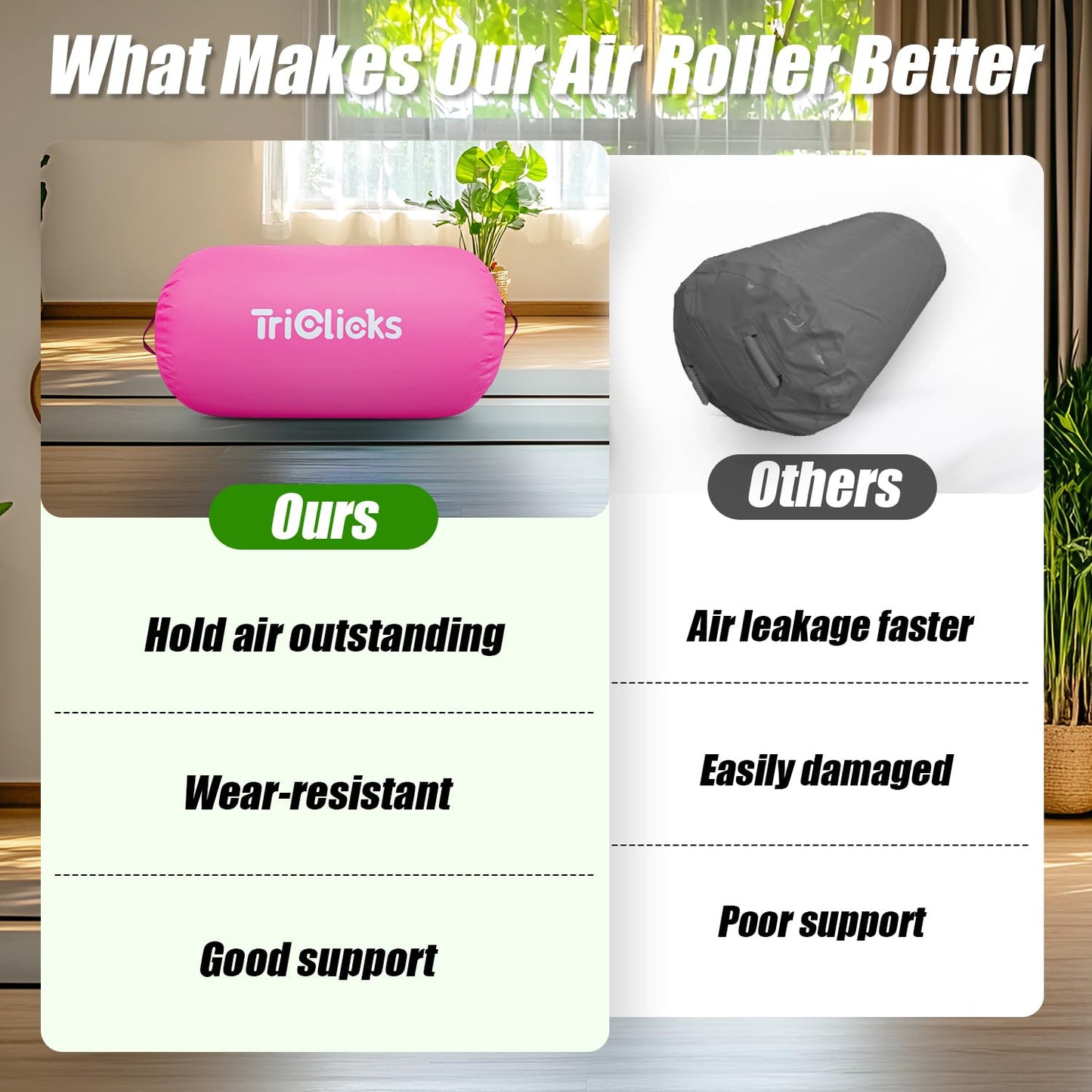 Triclicks Inflatable Air Roller