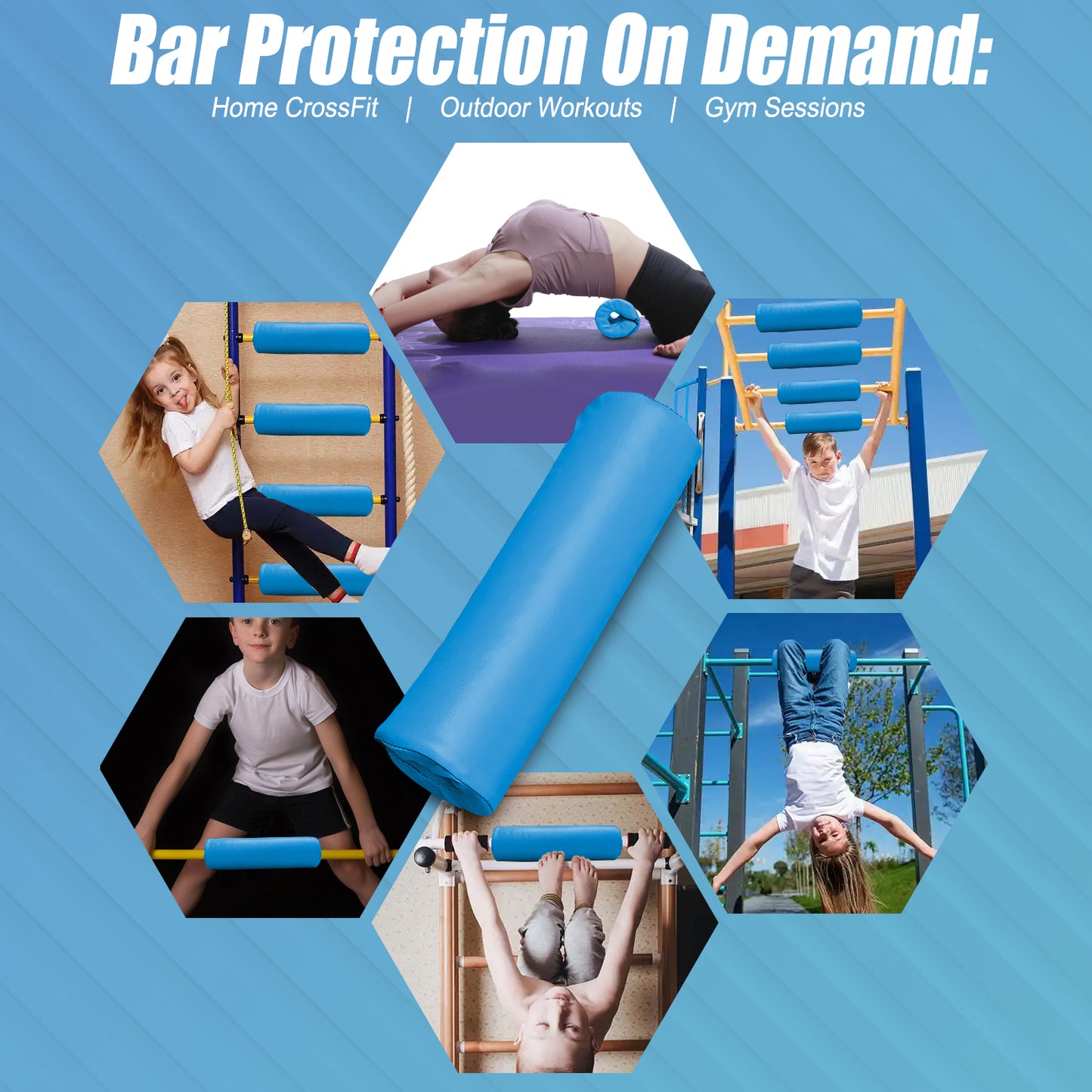 Triclicks Gymnastics Bar Pad - Foam Protective Sleeve for Parallel Bars, Uneven Bars, Horizontal Bars & Ballet Bars