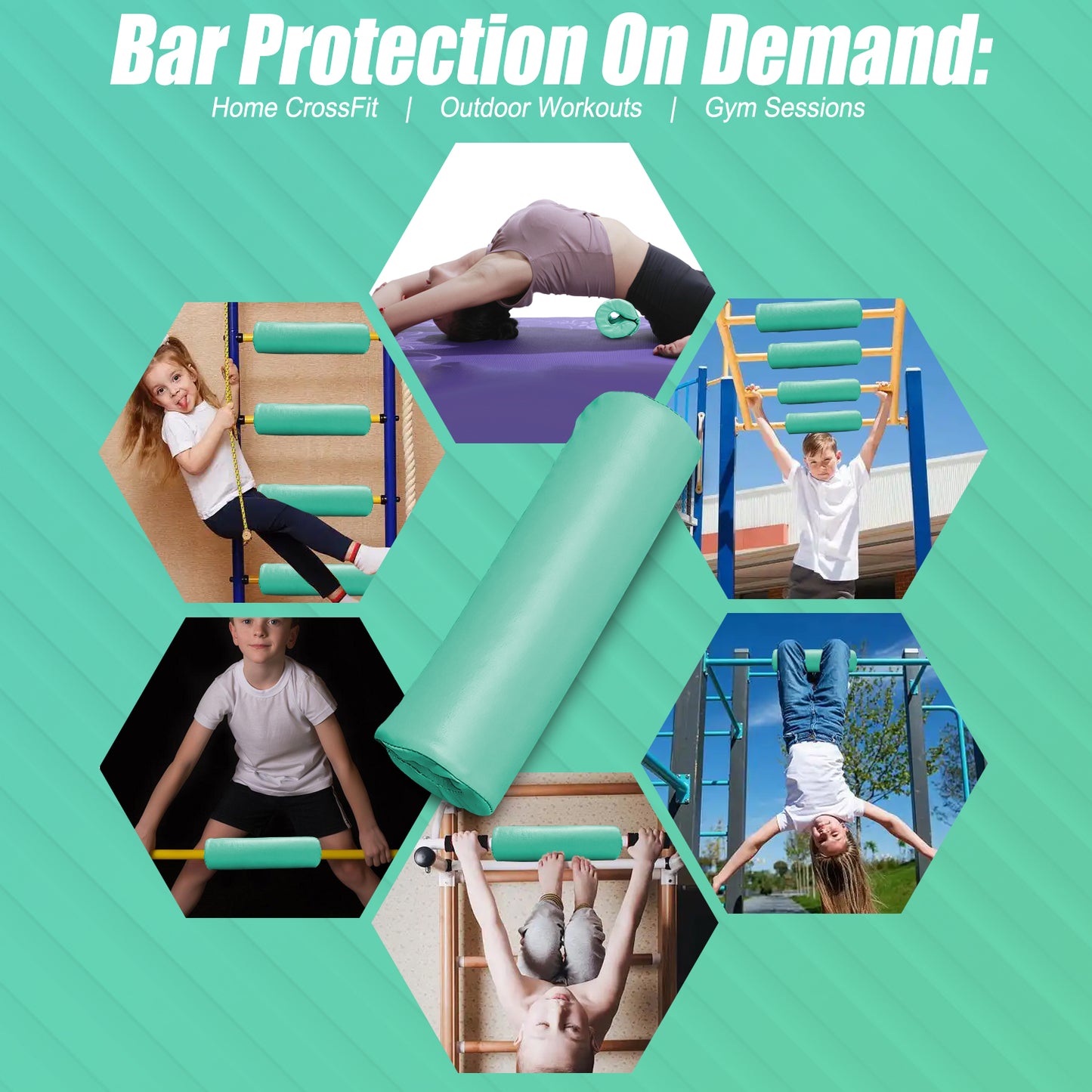 Triclicks Gymnastics Bar Pad - Foam Protective Sleeve for Parallel Bars, Uneven Bars, Horizontal Bars & Ballet Bars