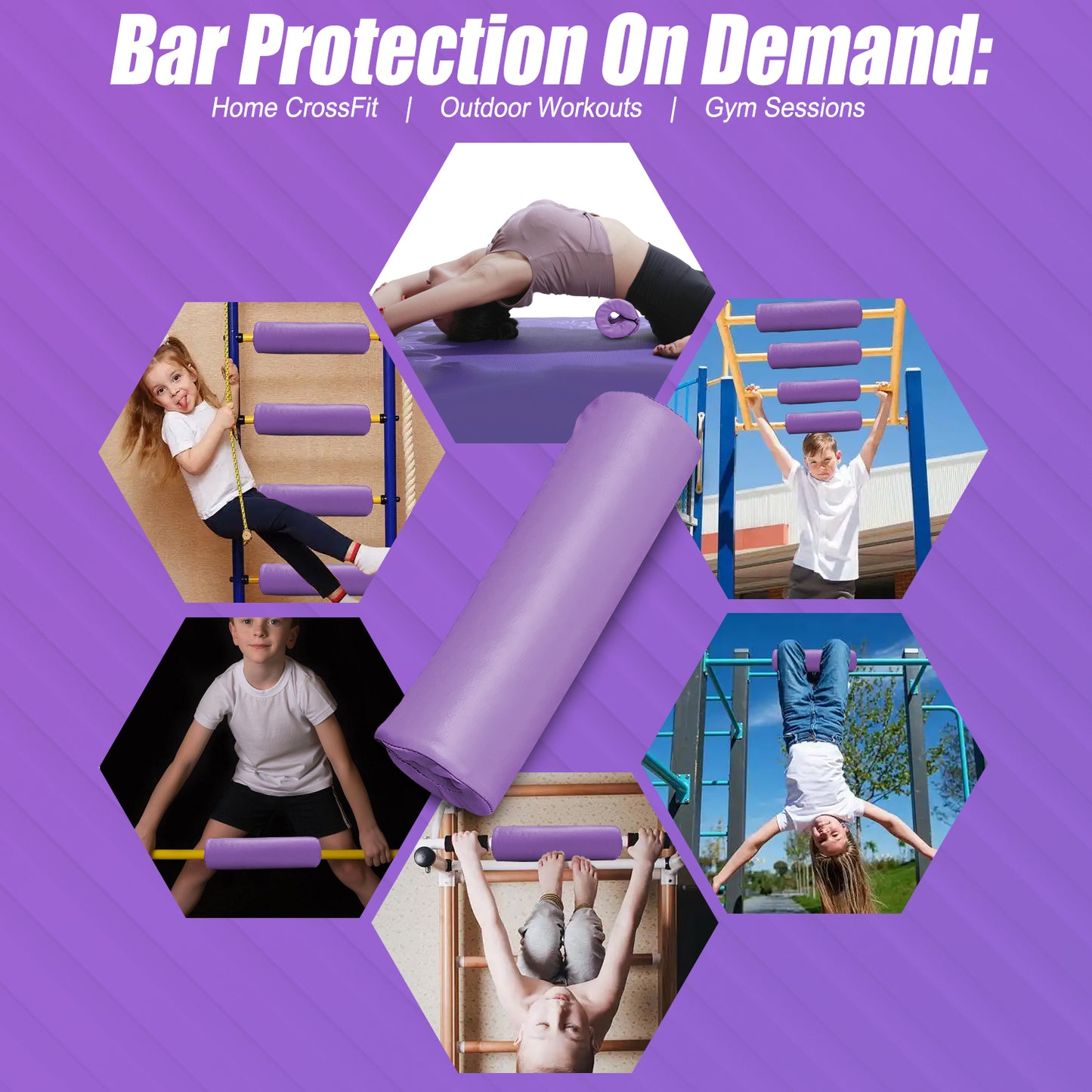 Triclicks Gymnastics Bar Pad - Foam Protective Sleeve for Parallel Bars, Uneven Bars, Horizontal Bars & Ballet Bars