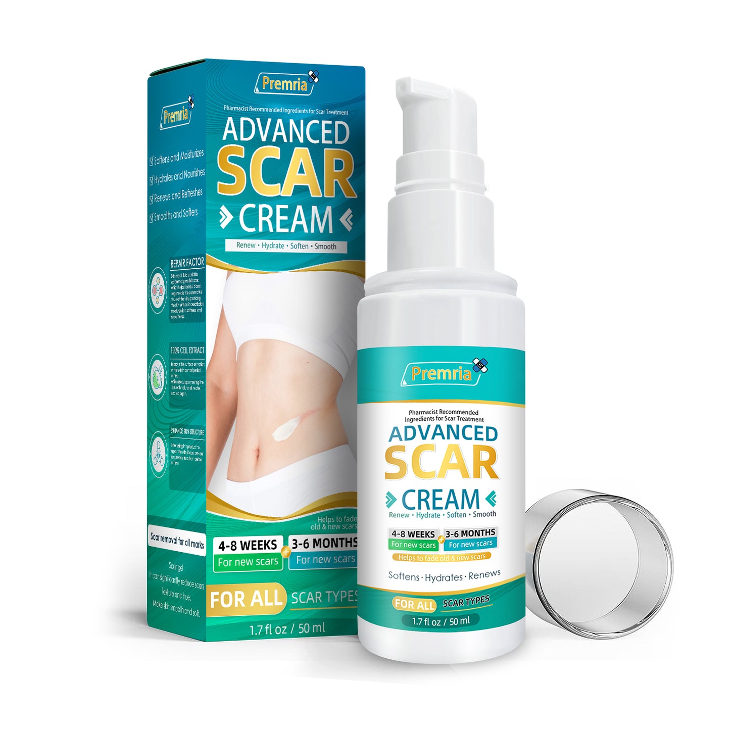 Scar Cream, Silicone Scar Gel, Advanced Scar Gel