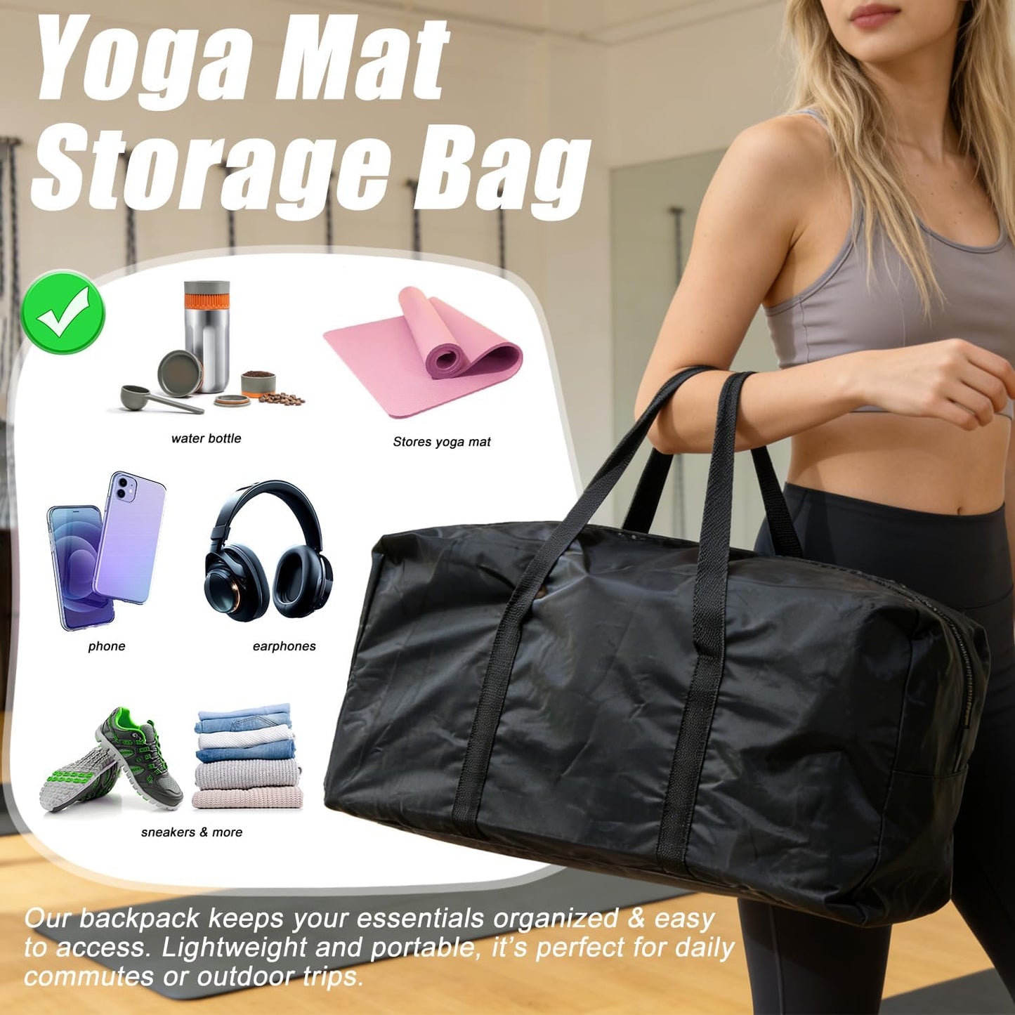 SUDOO Yoga Gym Bag For Women Men Tools Waterproof
