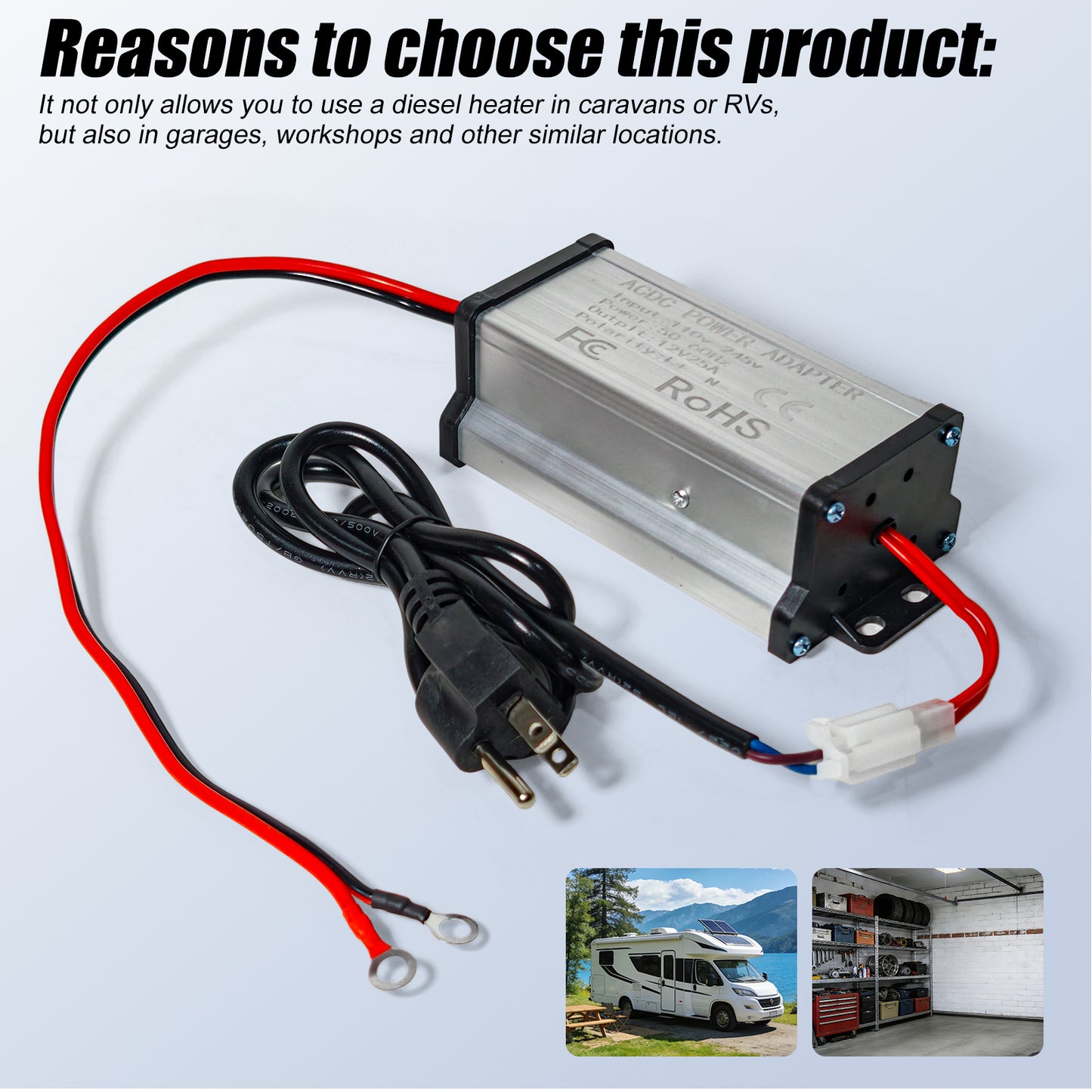 Diesel Heater Power Converter 110V to 12V
