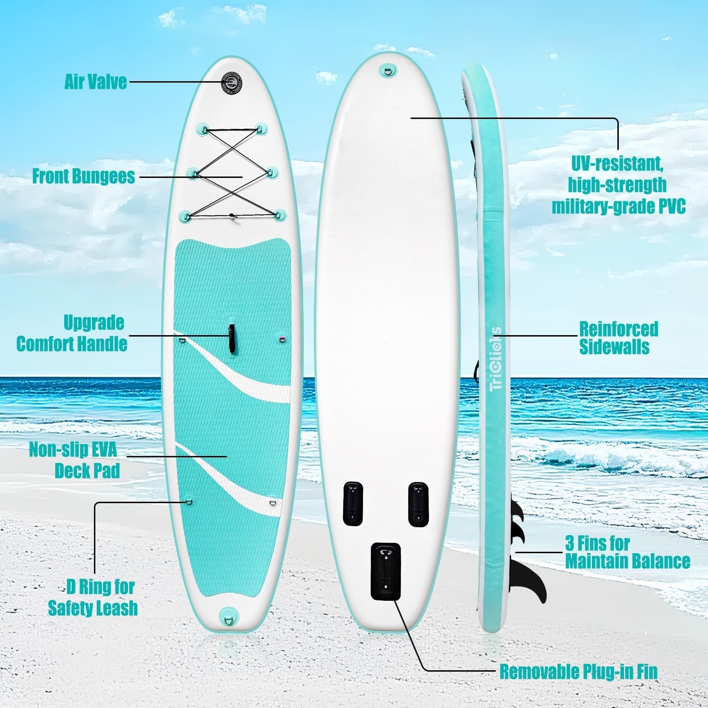 All-Round 10' Inflatable Stand Up Paddle Board