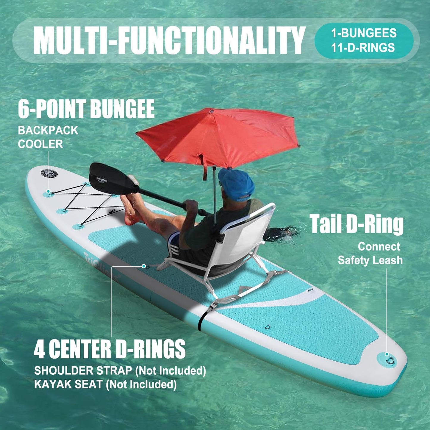All-Round 10' Inflatable Stand Up Paddle Board