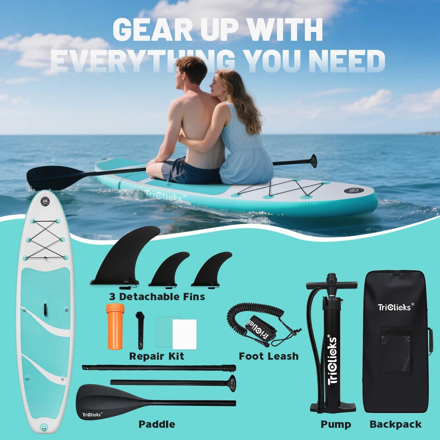 All-Round 10' Inflatable Stand Up Paddle Board