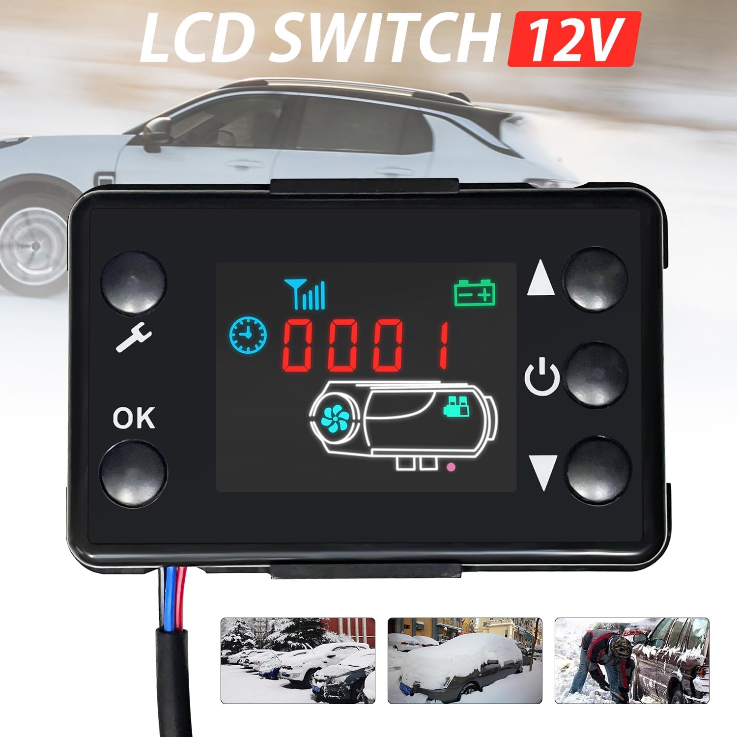 12V Diesel Heater LCD Switch Controller