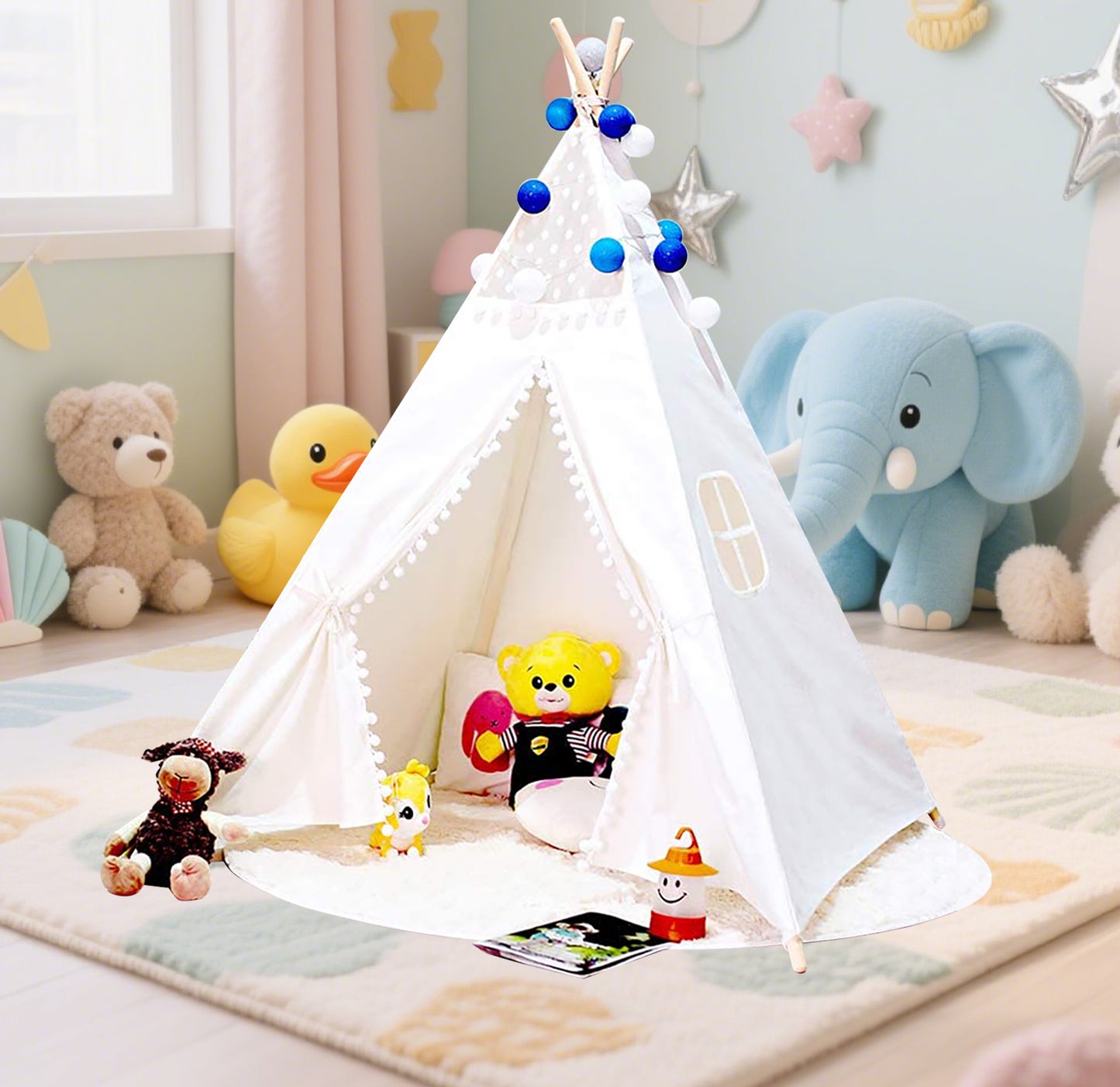 Triclicks Kids Teepee Play Tent Indian Children Wigwam Tipi Play House