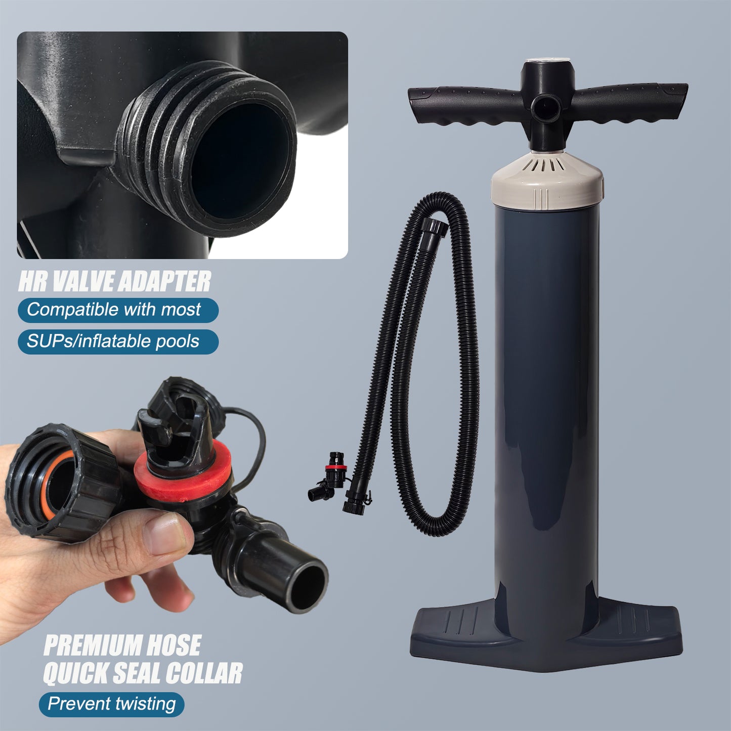 SUP Hand Pump, High Pressure Hand Pump with Pressure Gauge