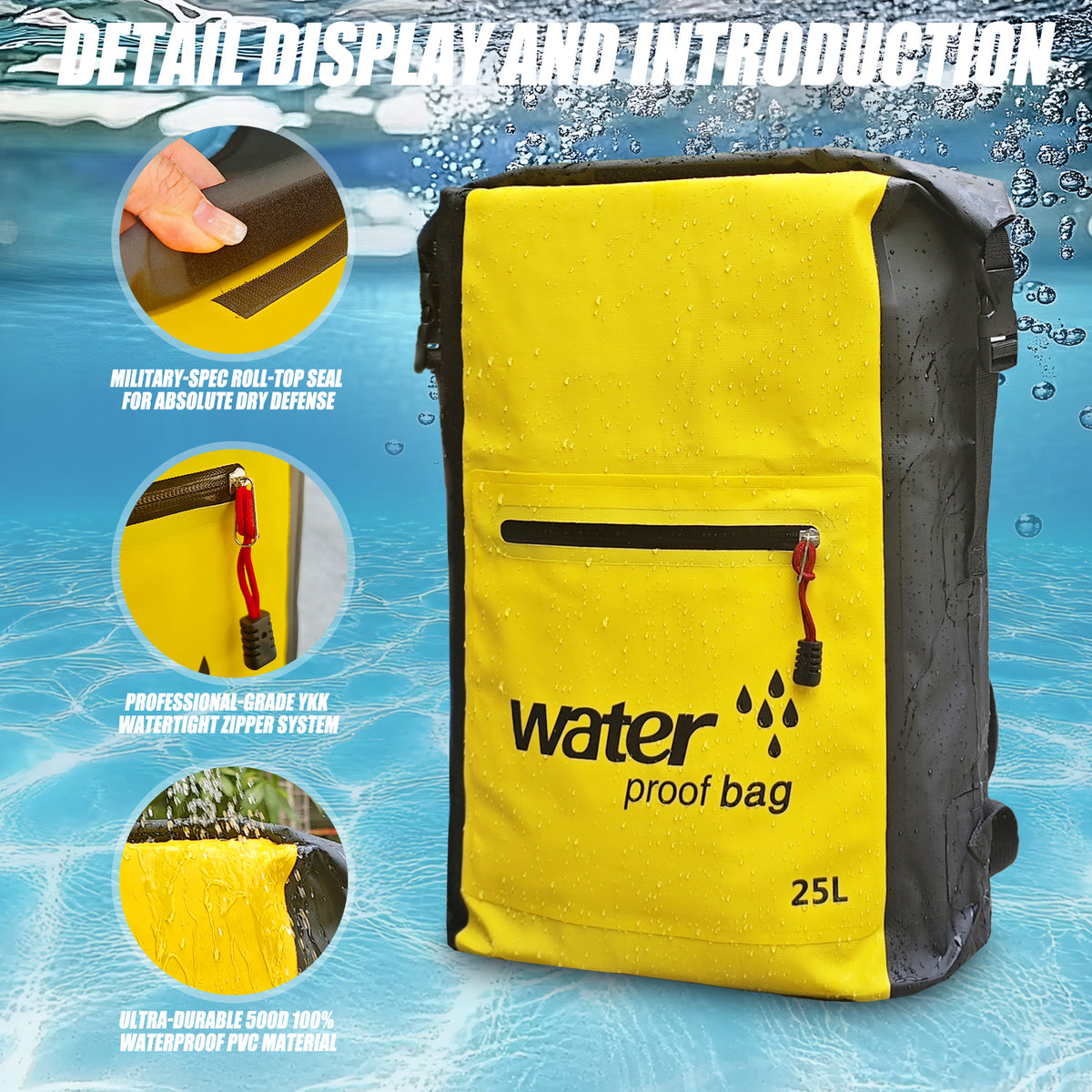 Clicks Backpack SUDOO 25L Waterproof Dry Bag Backpack