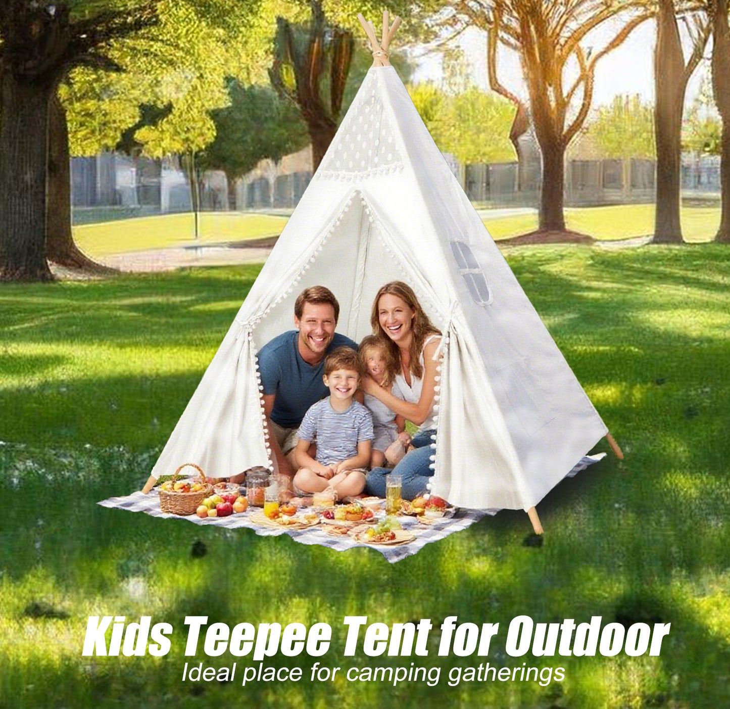 Triclicks Kids Teepee Play Tent Indian Children Wigwam Tipi Play House
