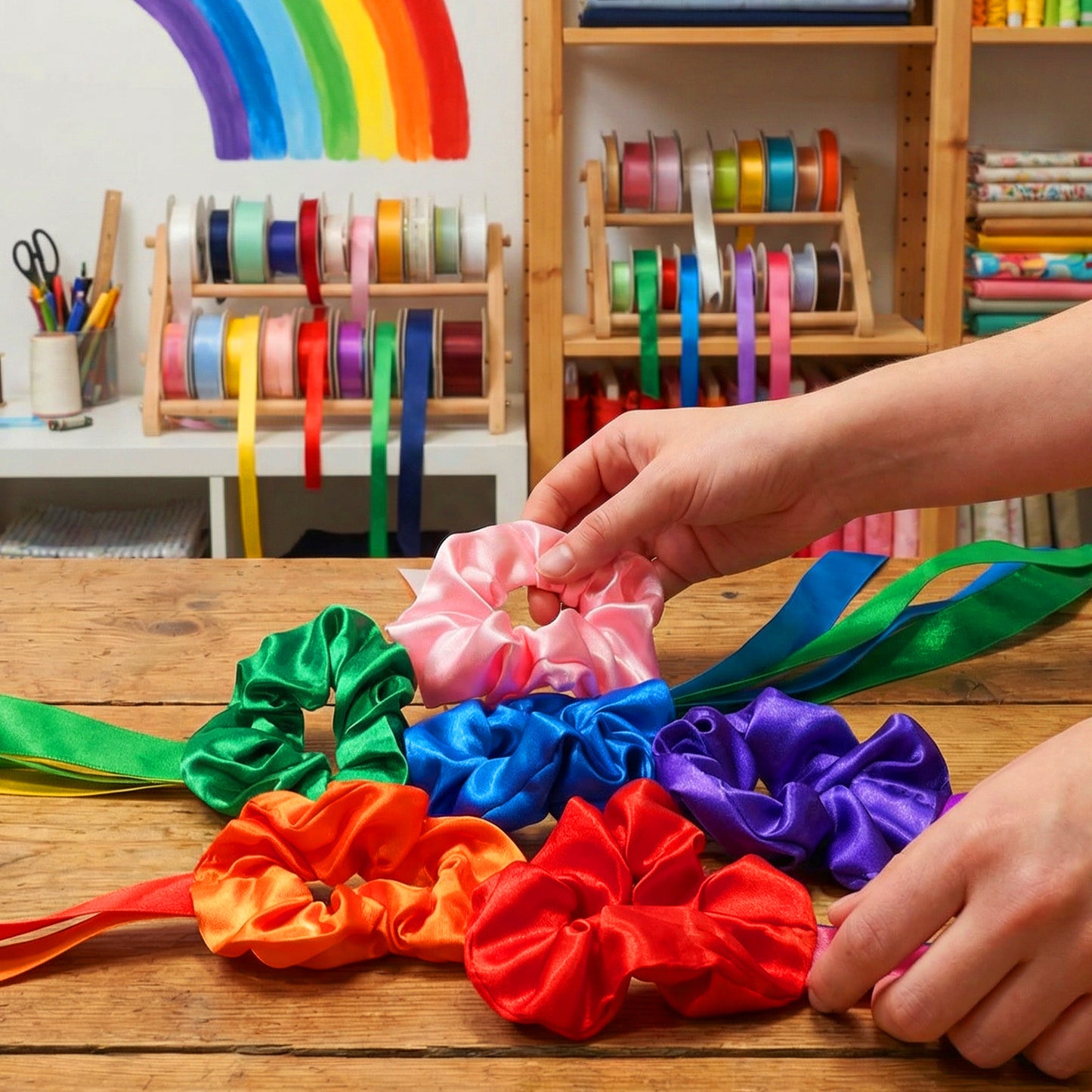 6 Pcs Rainbow Dance Ribbons for Kids