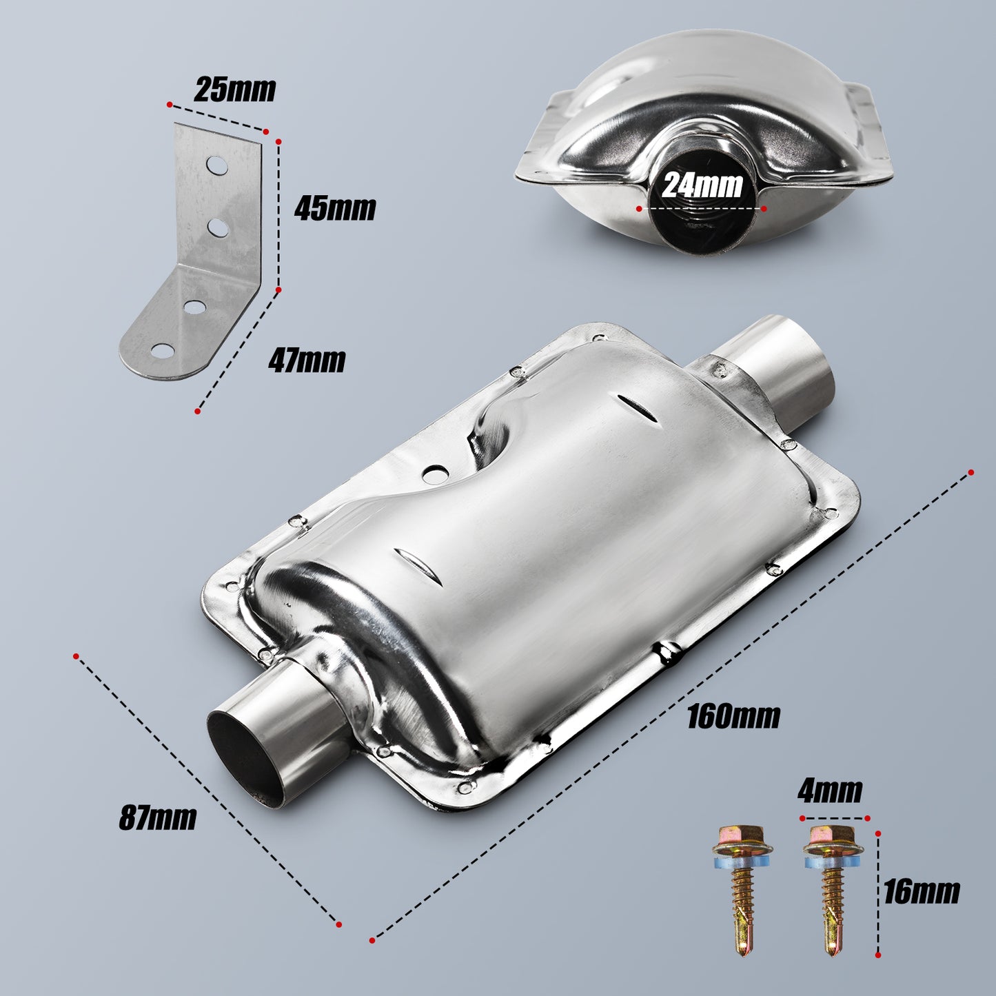 Triclicks Air Diesel Heater Exhaust Muffler Exhaust Silencer
