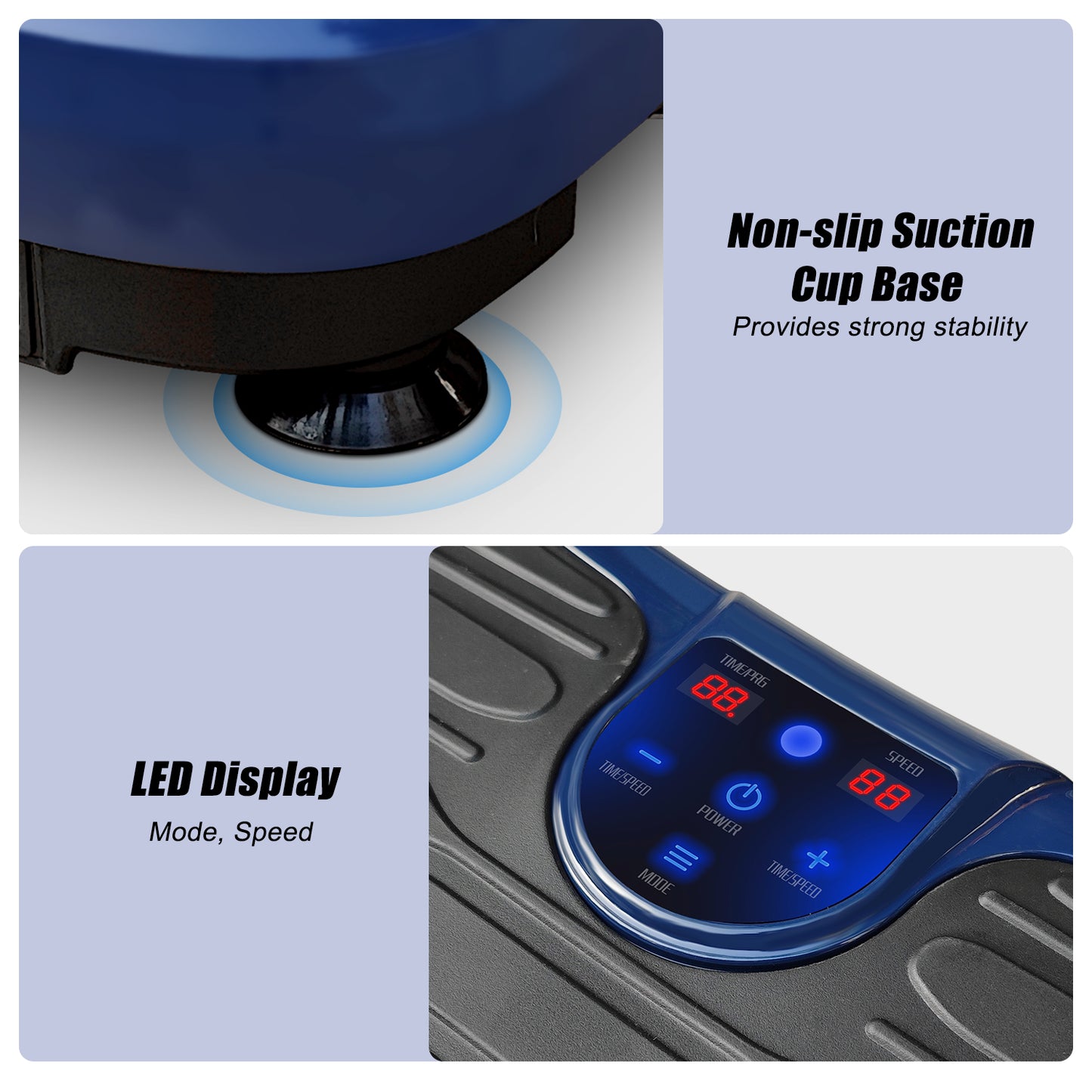 Triclicks Vibration Plate Exercise Machine Vibration Platform Machine for Home Fitness Training, Full Body Workout Equipment Ultra Slim Power Trainer w/ Bluetooth Speaker & 2 Loop Bands