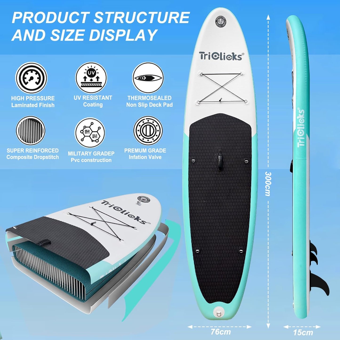 All-Round 10' Inflatable Stand Up Paddle Board