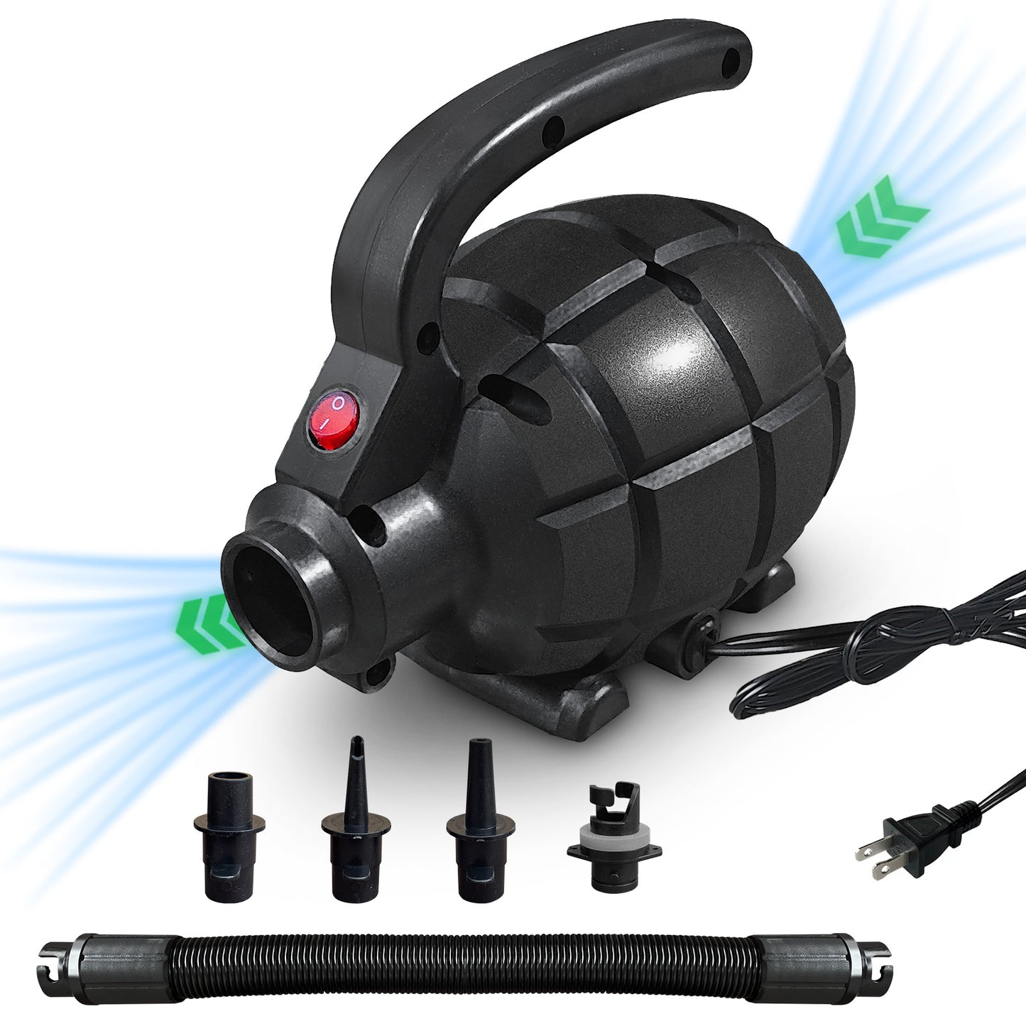 Triclicks Electric Air Pump for Inflatable Air Tumble Track Gymnastics/Flooring/Tumbling/Yoga/Taekwondo/Exercise Gym Fitness Training Mat Inflatable Stand Up Paddle SUP Board, 110-120V