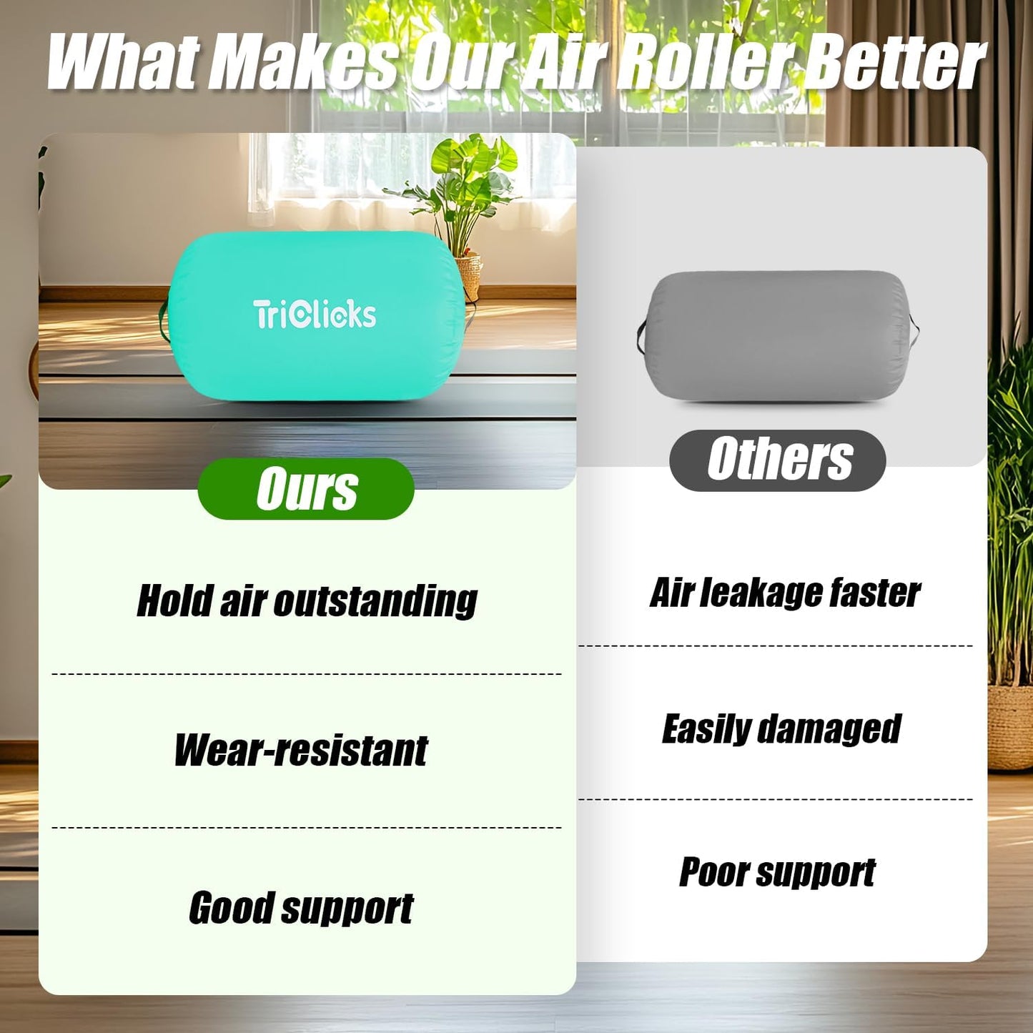 Triclicks Inflatable Air Roller