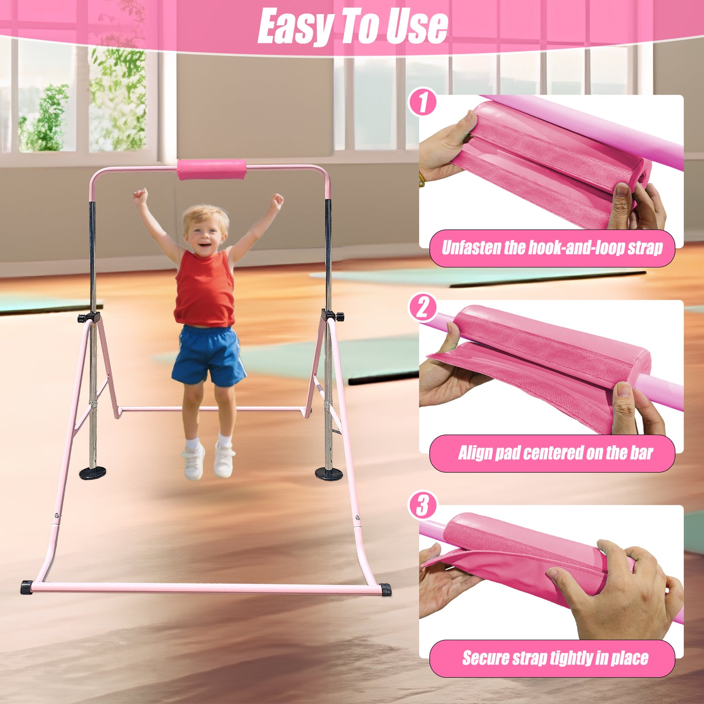 Triclicks Gymnastics Bar Pad - Foam Protective Sleeve for Parallel Bars, Uneven Bars, Horizontal Bars & Ballet Bars