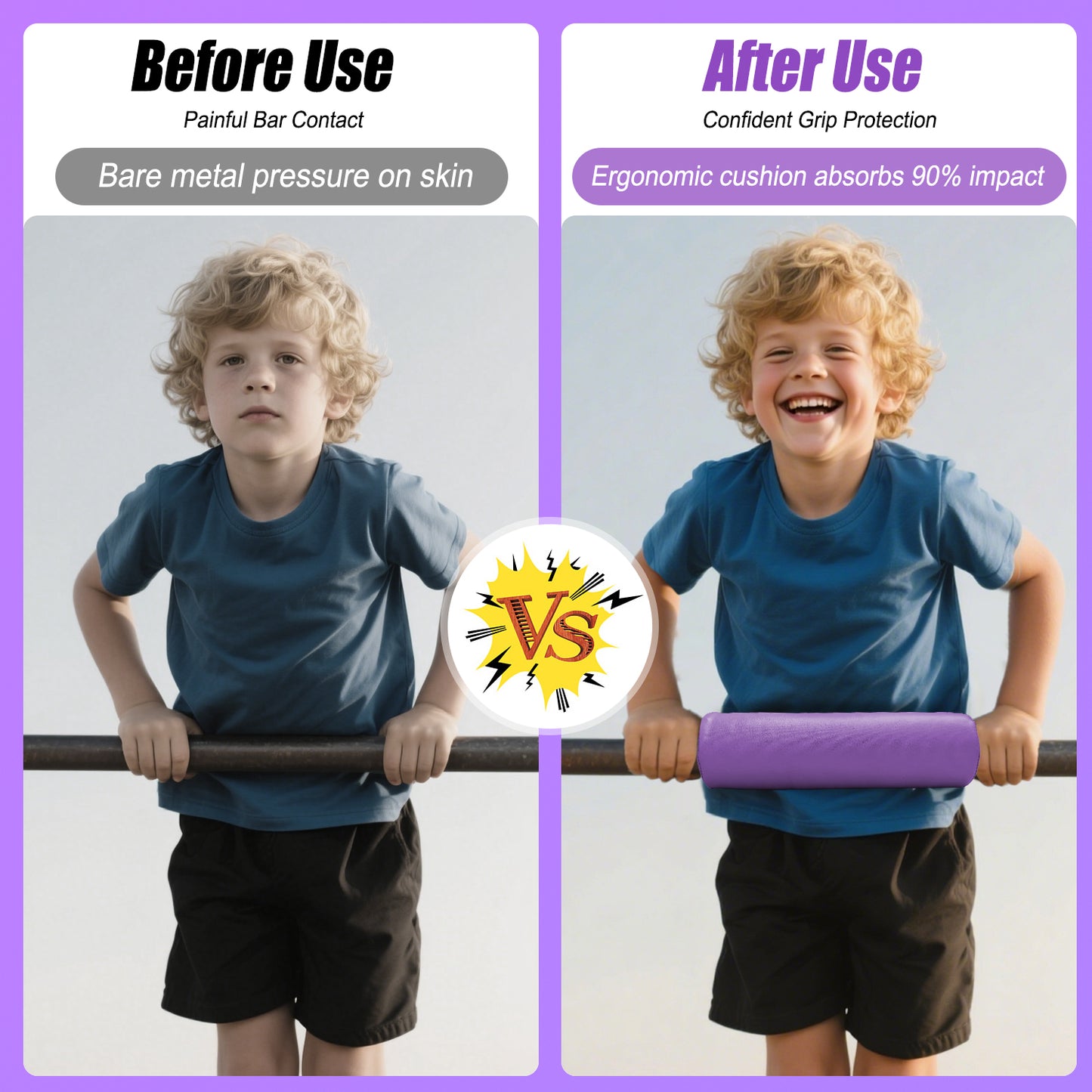 Triclicks Gymnastics Bar Pad - Foam Protective Sleeve for Parallel Bars, Uneven Bars, Horizontal Bars & Ballet Bars