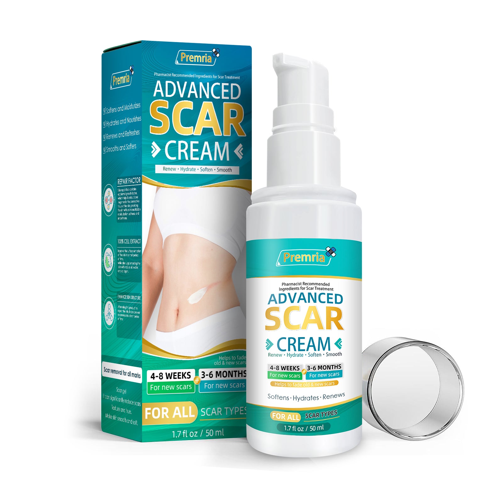 Scar Cream, Silicone Scar Gel, Advanced Scar Gel