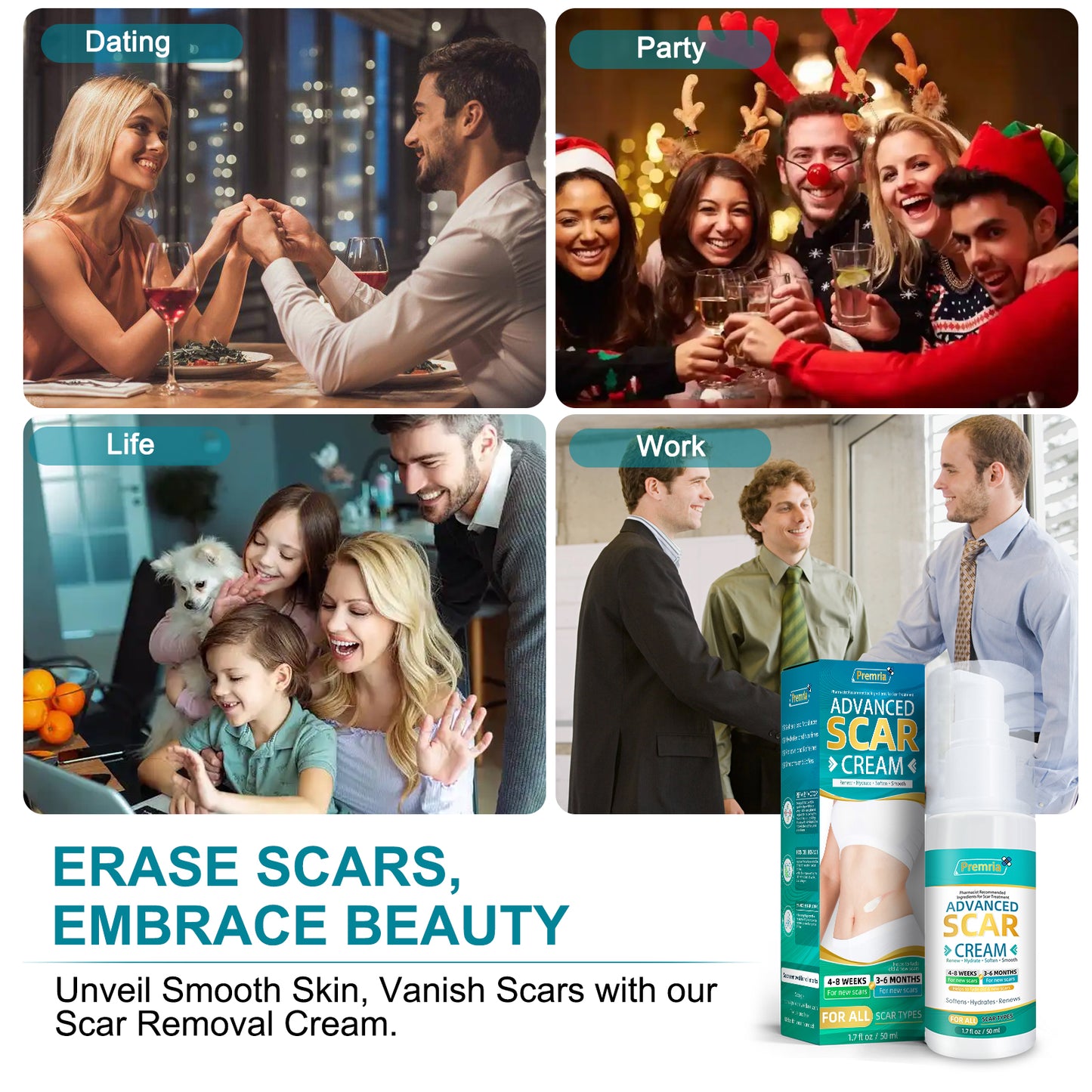 Scar Cream, Silicone Scar Gel, Advanced Scar Gel
